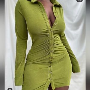 Velvet green dress
